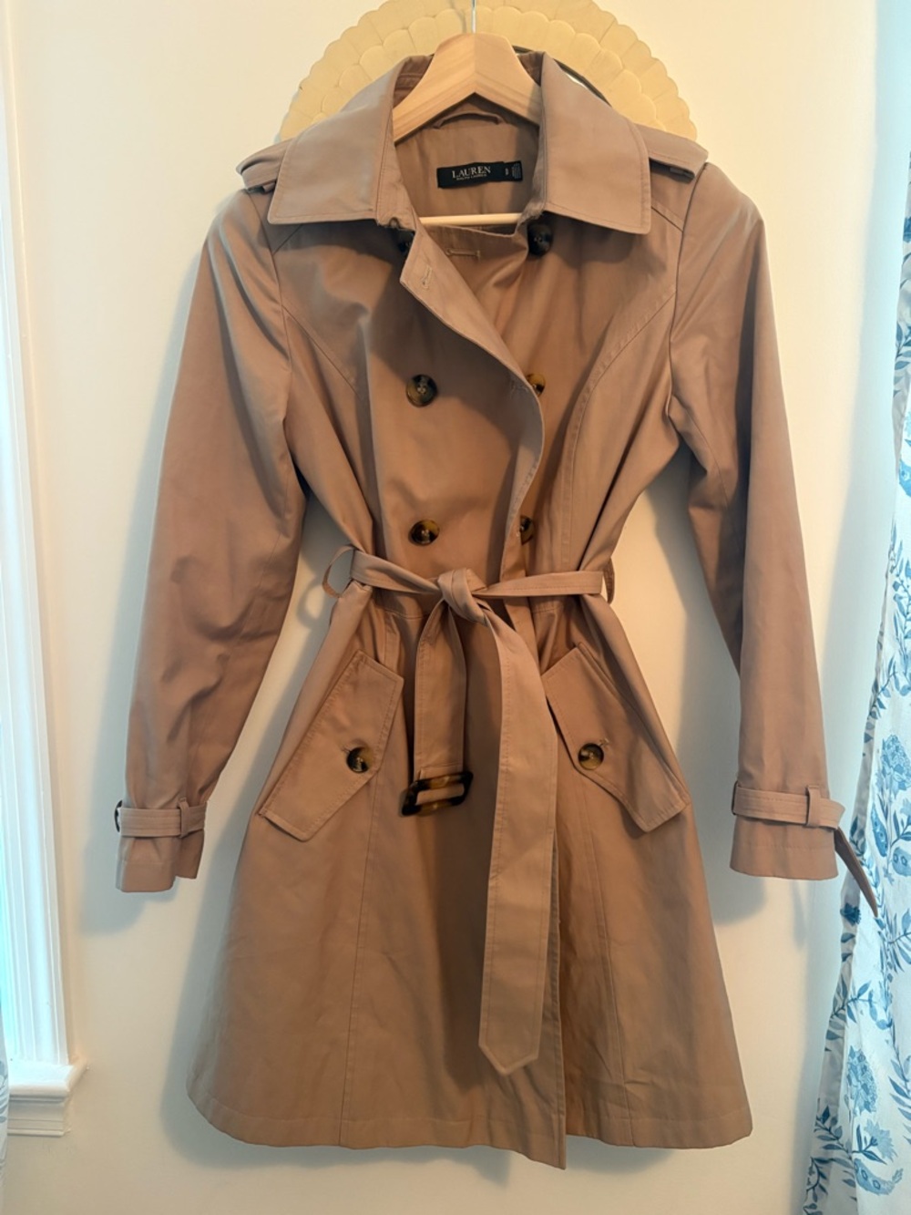 Lauren Ralph Lauren double breasted trench coat in camel SP